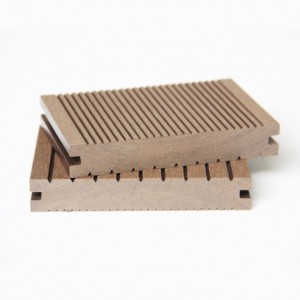 Wood plastic composite stair flooring