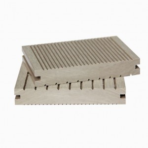 Wood plastic composite stair flooring