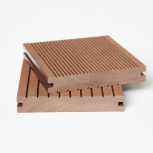 Wood plastic composite stair flooring