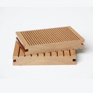 Wood plastic composite stair flooring