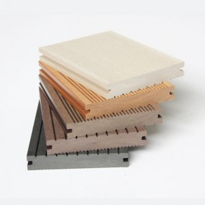 Wood plastic composite stair flooring