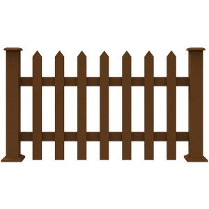 Maklik Assembled Nie-vervaag WPC Garden Fence